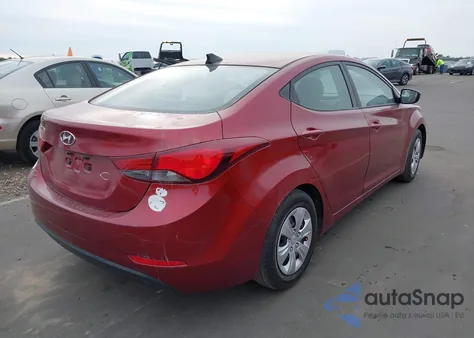 2016 Hyundai Elantra Se from USA, damaged, VIN 5NPDH4AE4GH741552